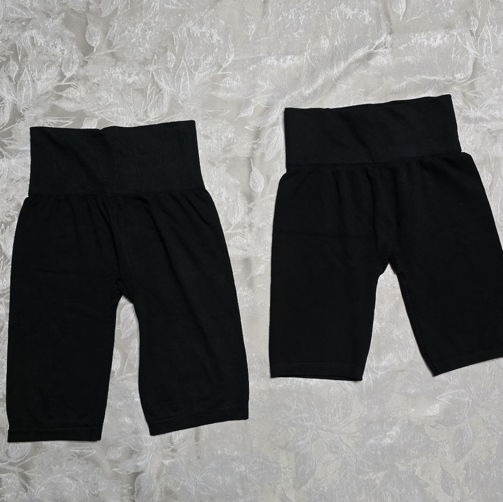 Lot Of 2 Shosho S/M High Waisted Biker Shorts Women Athletic Running Gym Yoga
